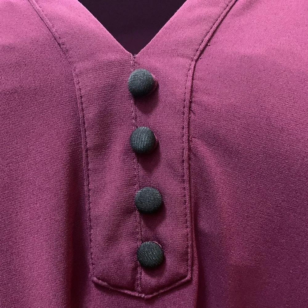 Carl Lagerfeld Aubergine and Black Tunic - Picture 2 of 8